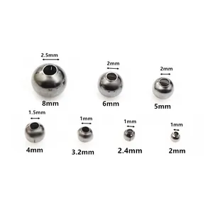 Polierte Eisen-Abstandshalter in Größen von 2mm bis 8mm für DIY-Schmuckherstellung