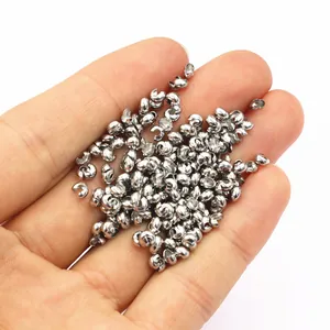 50pcs stainless steel silver crimp bead covers on hand for DIY jewelry making accessories