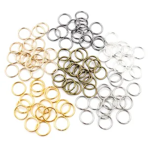 Bulk set of multi-color jump rings in gold silver and bronze for DIY jewelry making