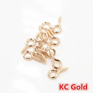Bulk pack of KC Gold eye pin screw hooks for DIY jewelry and pendant making