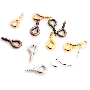200pcs multi-color eye pin screw hooks for DIY jewelry making and pearl pendants