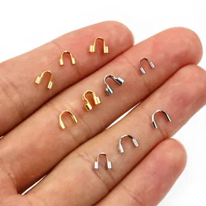 Proteggi filo a forma di U in acciaio inossidabile per gioielli finitura oro e argento