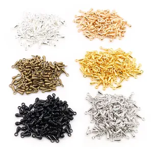 7x3mm alloy teardrop pendants in six metallic colors for DIY jewelry chain endings