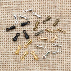 7x3mm teardrop alloy pendant connectors for DIY jewelry making in assorted metal finishes
