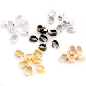 Pack de 50 enganches de metal en oro, plata y bronce para creación de joyería DIY