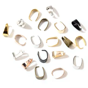 Fianzas de Pellizco de Metal Galvanizado para Conexión de Colgante de Collar DIY Joyería Hallazgos Colores Mezclados