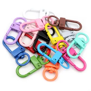 Bunte Karabinerverschlüsse aus Zinklegierung für DIY-Schmuck und Taschenzubehör