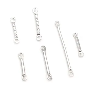Edelstahl Stabverbinder Für DIY Schmuckherstellung Doppelöhr Verbindungsstange Glatt Gedrehte Metallstäbe Für Ohrringe Haarnadel