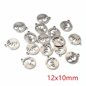 Roestvrijstalen zon en maan hangers voor DIY sieraden maken 12x10mm afmetingen maat