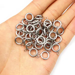 Fermoirs à ressort en acier inoxydable avec boucle latérale pour la création de bijoux