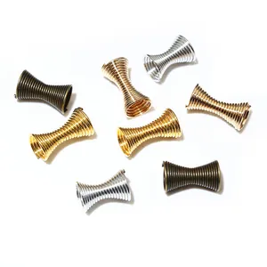 Eisen Spirale Perlenkappen Für DIY Schmuckherstellung Sanduhr Form Vintage Spulen Spacer Für Armband Halskette Haarschmuck