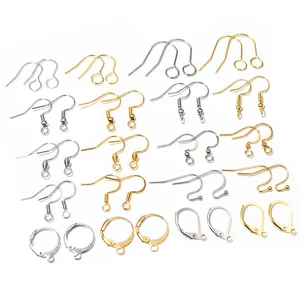 Crochets d'Oreilles en Acier Inoxydable pour Fabrication Bijoux DIY Or Argent Dormeuses Accessoires pour Boucles d'Oreilles