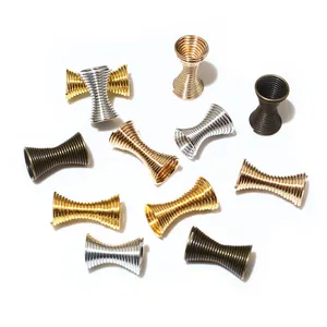 Spiralförmige Perlenkappen in Gold, Silber und Bronze für DIY-Schmuckherstellung