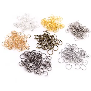 Set mit 200 Stück 3-10mm Metall-Biegeringen in sieben Farben für DIY-Schmuckherstellung