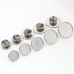 Set di basi per spillette in acciaio inox 304 con chiusura a farfalla per gioielli fai-da-te
