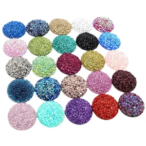 Colorful round resin druzy flatback cabochons with sparkling crystal texture for DIY jewelry