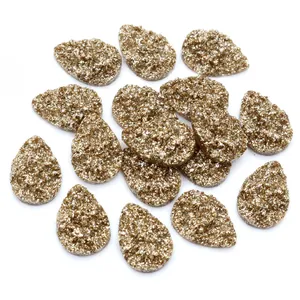 Strass en résine gouttes dorées scintillantes pour bijoux DIY et nail art créatif