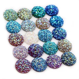 Cabochon tondi in resina multicolore 8-12mm per creazione di gioielli e collane DIY