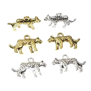 3D-luipaardhangers in goud en zilver voor DIY-sieradenaccessoires en kettingen
