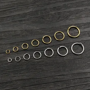 Anneaux de jonction en acier inoxydable or et argent en 7 tailles pour bijoux DIY