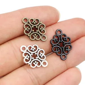 Vintage-Legierungsverbinder mit hohlen Blumenmustern für DIY-Schmuckherstellung