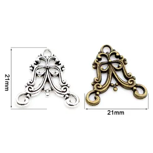 Vintage Legierung Hohlmuster Verbinder für DIY Schmuck in Silber und Bronze Optik