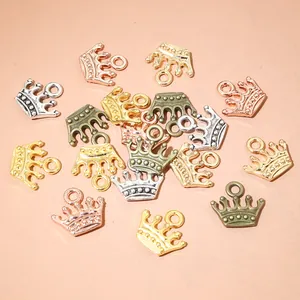 Mini Legierungskronen für Schmuckherstellung in Gold, Silber, Roségold und Bronzetönen