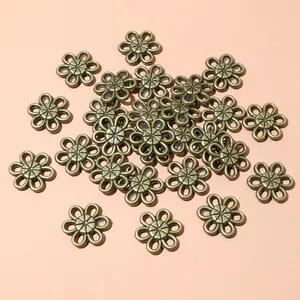Antik Bronze Legierung Blumen Anhänger Hohl Floral Charms Für DIY Schmuckherstellung Halskette Armband Zubehör Retro Stil