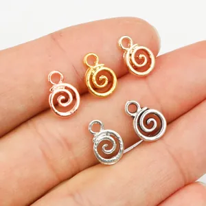 Spiralwirbel Zinklegierung Anhänger Für DIY Schmuckherstellung Halsketten Armbänder Vintage Kleine Metallanhänger Für Handwerk