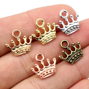 Vintage Zinklegierung Krone Anhänger Charms Für DIY Schmuckherstellung Handgefertigte Halskette Armband Royal Stil Zubehör Mehrfarbig