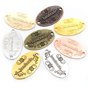 Anhänger aus Legierung Handmade Vintage Gravur in verschiedenen Metallfarben Set