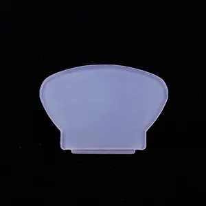 Translucent silicone camera flash diffuser with trapezoid shape for light softening
