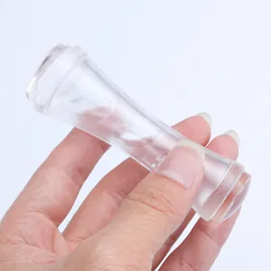 Professional Clear Silicone Nail Art Stamper Double Headed Transparent Manicure Pattern Transfer Tool For DIY Nails