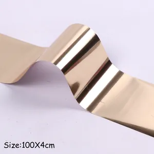 Papel de aluminio dorado brillante para nail art diseño cielo estrellado reflectante 100x4cm