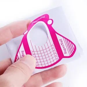 Formine SuperNail professionali per ricostruzione unghie con scala graduata rosa
