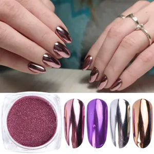 Metallic Chrome Nail Powder Mirror Effect Pigment Dust For Manicure Decoration Magic Mirror Nail Art Synthetic Resin Powder