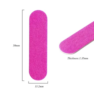 Μίνι ροζ λίμα νυχιών 50mm x 13,2mm x 1,35mm με λεπτή υφή για το γυάλισμα των νυχιών