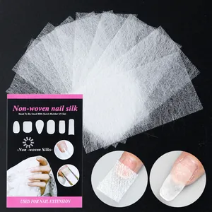 Feuilles de Fibre de Soie d'Extension d'Ongles Professionnelles pour Femmes Blanc Translucide Maille Outil de Manucure Réparation d'Ongles
