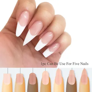 Bandes d'extension en fibre pour manucure française adaptées à diverses formes d'ongles
