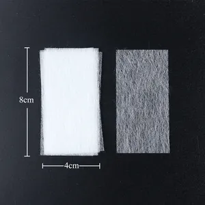 Feuilles de soie coton pour extension d'ongles manucure professionnelle, taille 8cm x 4cm