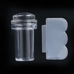 Transparentes Silikon-Nagelstempel-Set mit Schaber für professionelles Nageldesign-Transfer