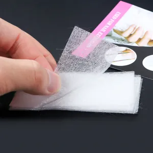 Feuilles d'extension d'ongles en fibre de verre blanche pour manucure et réparation