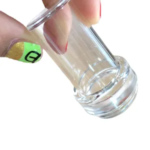 Transparenter Silikon Nagelkunst Stempel mit Griff zur Anzeige von Größe und Klarheit