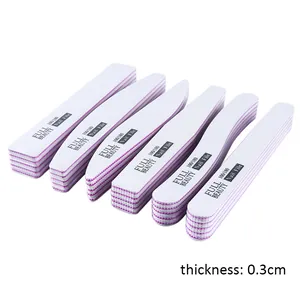 Limes à ongles professionnelles, lot de 6, grain 100/180 pour le polissage précis