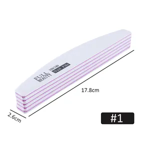 Lot de limes à ongles double face 100/180 blanc et violet pour un polissage professionnel