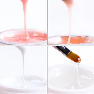 Kit de gel d'extension d'ongles 15ml en quatre couleurs avec rose translucide et blanc