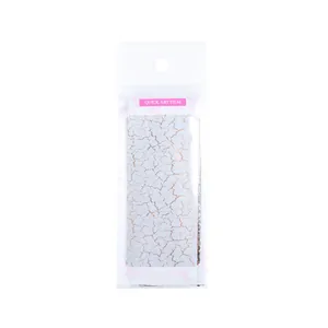 Quick art film nail stickers with gold marble pattern in clear retail packaging