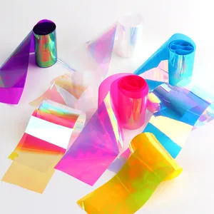 Rotoli di carta vetrata aurora iridescente per nail art con vivaci effetti olografici