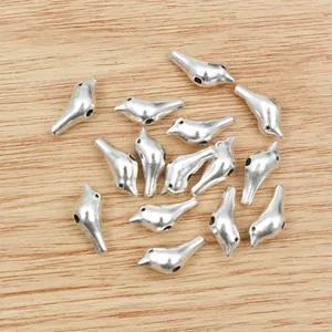 Vogelanhänger aus Silberlegierung für DIY-Schmuckherstellung wie Halsketten und Armbänder