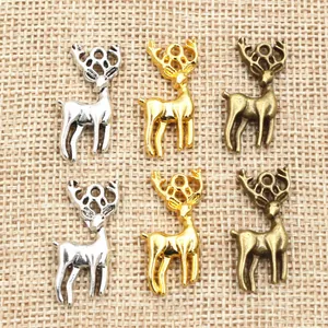 Legierung Elch Hirsch Anhänger DIY Schmuckherstellung Zubehör Für Halsketten Armbänder Vintage Gold Silber Bronze Tier Charms Geschenk